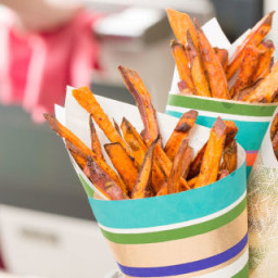 Spiced Sweet Potato Fries with Ranch Crema