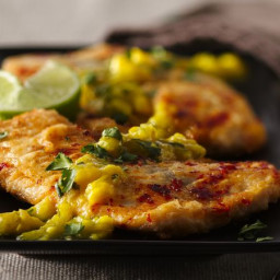 Spiced Tilapia with Honeyed Mango-Lime Sauce