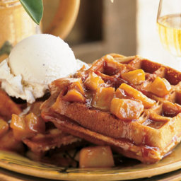 Spiced Waffles with Caramelized Apples