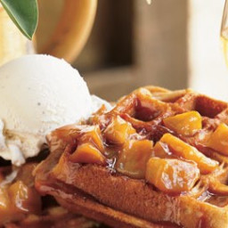 Spiced Waffles with Caramelized Apples