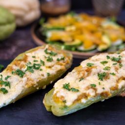 Spicy Baked Stuffed Chayote