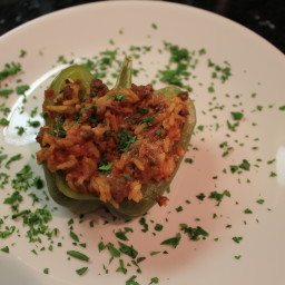 Spicy Beef-Stuffed Bell Peppers