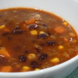 Spicy Black Bean Vegetable Soup Recipe