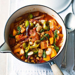 Spicy butterbean, chickpea and butternut squash stew
