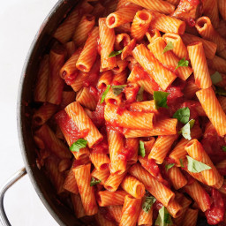 Spicy Calabrian Chile Pasta Sauce with Rigatoni