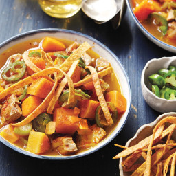 Spicy Chicken and Butternut Squash Tortilla Soup