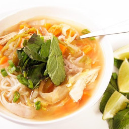 Spicy Chicken Noodle Soup With Lime and Ginger