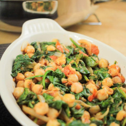 Spicy Chickpeas and Spinach
