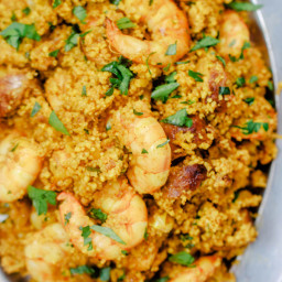 Spicy Couscous Recipe with Shrimp and Chorizo