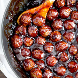 Spicy Cranberry Barbecue Meatballs