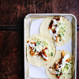 Spicy Fish Tacos With Cabbage Slaw Lime Crema