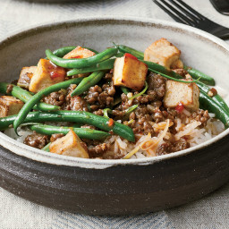 Spicy Green Bean and Tofu Stir-Fry with Ground Bison