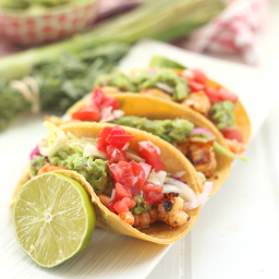Spicy Grilled Shrimp Tacos with All The Fixins!