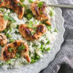 Spicy Honey Lime Chicken and Edamame Rice