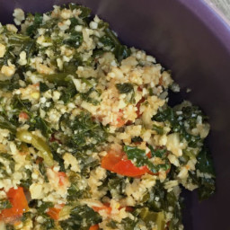 Spicy Kale and Cauliflower Rice