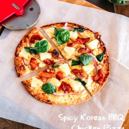 Spicy Korean BBQ Chicken Pizza