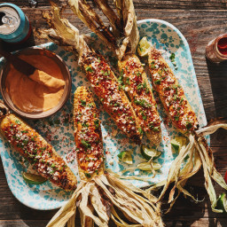 Spicy Korean-Style Grilled Corn