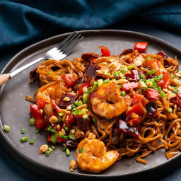 Spicy Kung Pao Prawn Noodles