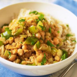 Spicy lentils and chickpeas