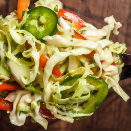 Spicy Lime and Jalapeño Coleslaw