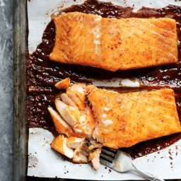 Spicy Maple Glazed Salmon for Two!
