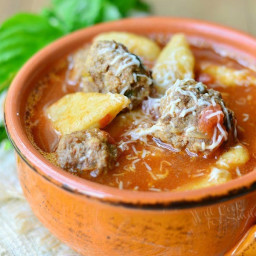 Spicy Meatball & Gnocchi Soup