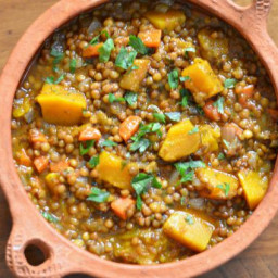 Spicy Moroccan Lentils with Pumpkin and Carrots