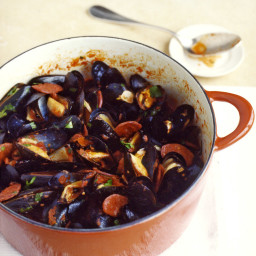 Spicy Mussels and Chorizo