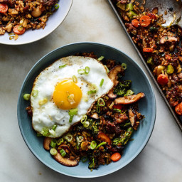 Spicy Oven-Fried Rice With Gochujang and Fried Eggs
