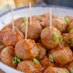 Spicy Pineapple Barbecue Turkey Meatballs