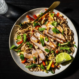 Spicy Pork With Vegetables and Soba Noodles