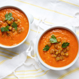 Spicy Red Pepper and Chickpea Soup