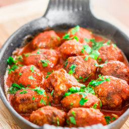 Spicy Ricotta Meatballs in Tomato Sauce