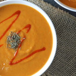 Spicy Roasted Red Pepper Soup