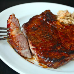 Spicy Rubbed Sous Vide Pork Chops with BBQ Sauce Recipe