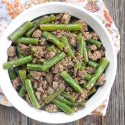 Spicy Sage Ground Beef and Green Beans