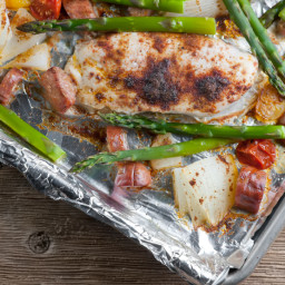 Spicy Sheet Pan Chicken and Sausage