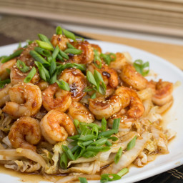 Spicy Shrimp + Napa Cabbage Stir-Fry