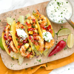 Spicy Shrimp Tacos With Mango Salsa