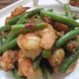 Spicy Shrimp with Ginger Garlic Green Beans