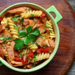 Spicy Slow-Cooked Ham and Rotini Soup