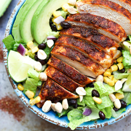 Spicy Southwest Chicken Salad with Peanut-Lime Dressing