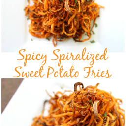 Spicy Spiralized Sweet Potato Fries