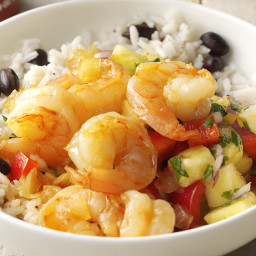 Spicy Sweet Shrimp with Pineapple Salsa