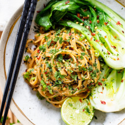 Spicy Tahini Noodles with Bok Choy