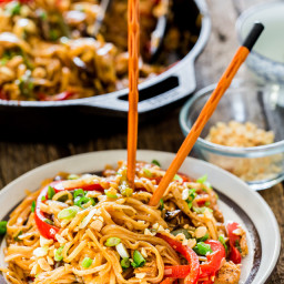 Spicy Thai Chicken and Veggie Noodles