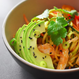 Spicy Thai Chicken Zoodle Salad