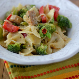 Spicy Three Pepper Pasta with Chicken Sausage and Broccoli Recipe
