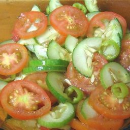 Spicy Tomato and Cucumber Salad
