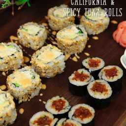 Spicy Tuna and California Rolls